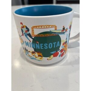 Starbucks Been There Series Minnesota Mug Blue Interior Coffee Cup 14oz